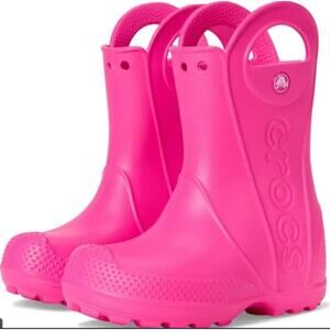 Crocs Pink Handle It Girls Size C 13 Rain Boots Kids Children Wet Weather